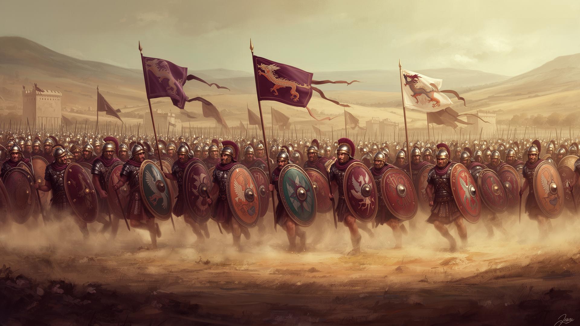 Late Roman army on the march
